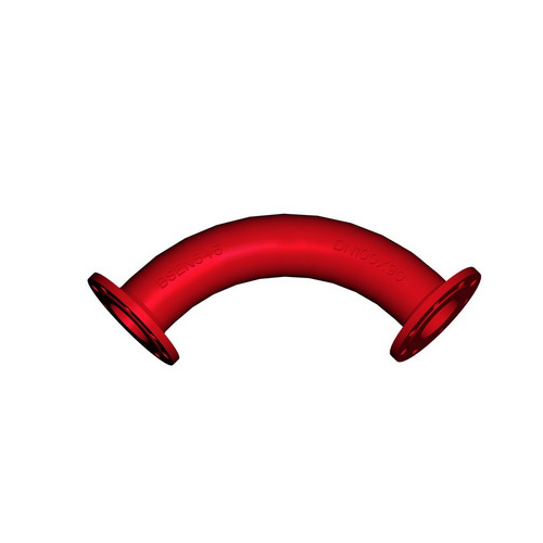 90° Double Flanged Long Radius Bend