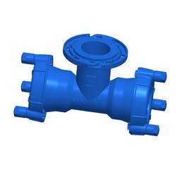 Double EX Socket Tee with Loosing Flanged Branch